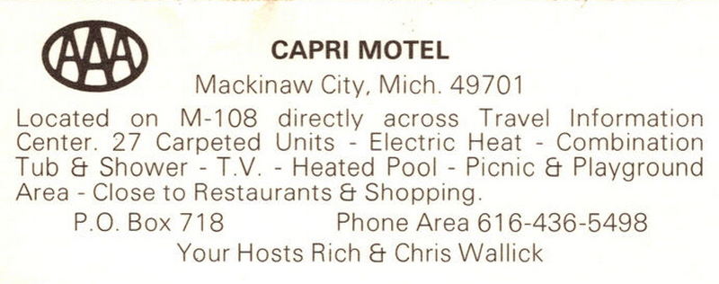 Capri Motel - Vintage Postcard